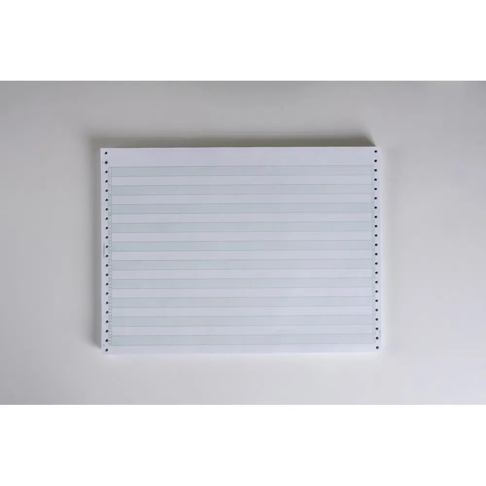 147/8" x 11" (W x H) Continuous 18 Computer Paper, 1/2" Green Bar (Carton of 2800)