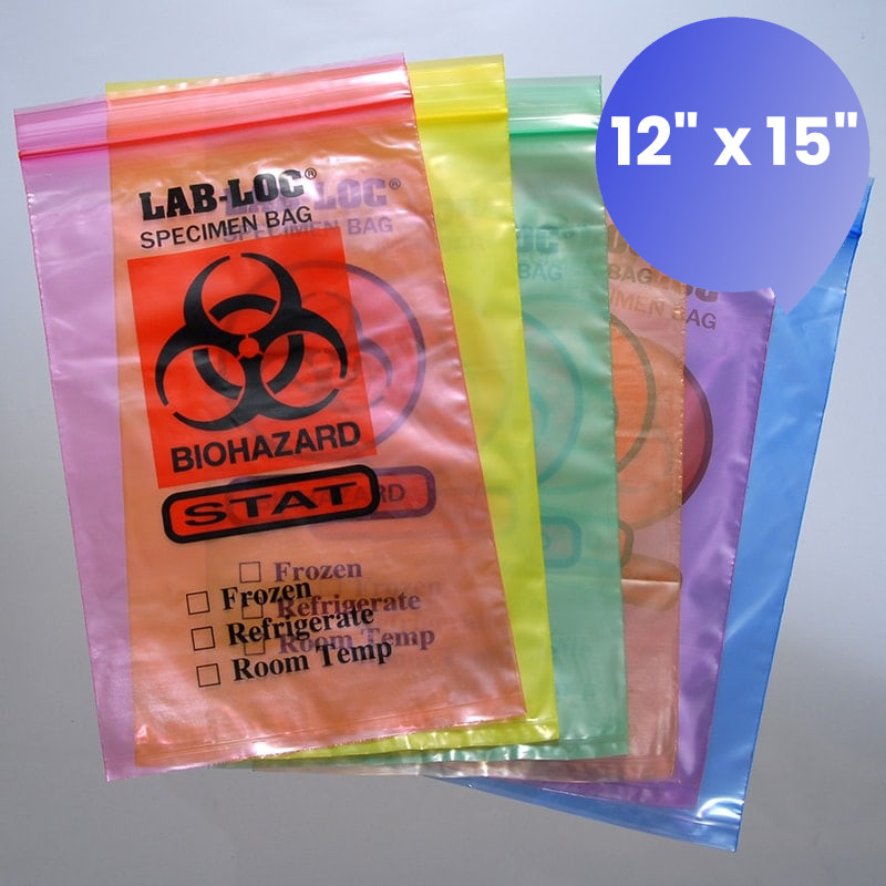 12″ X 15″ Yellow Tint Reclosable 2Wall Specimen Transfer Bag (Biohazard) » Supply Link Inc.