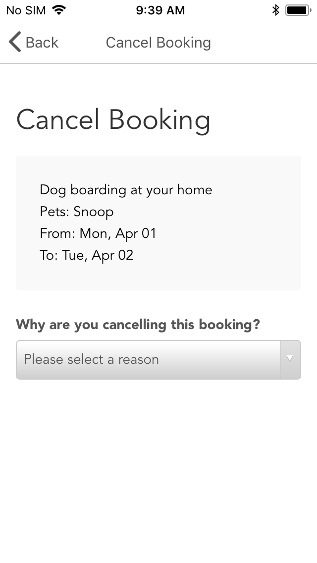 What if I need to cancel a booking? Help Centre