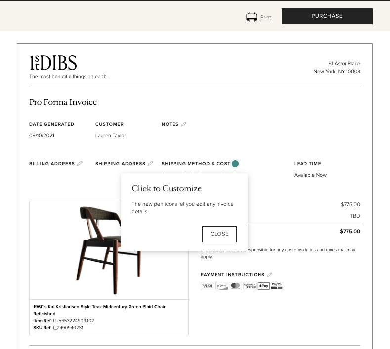 Create an Invoice 1stDibs Support Center
