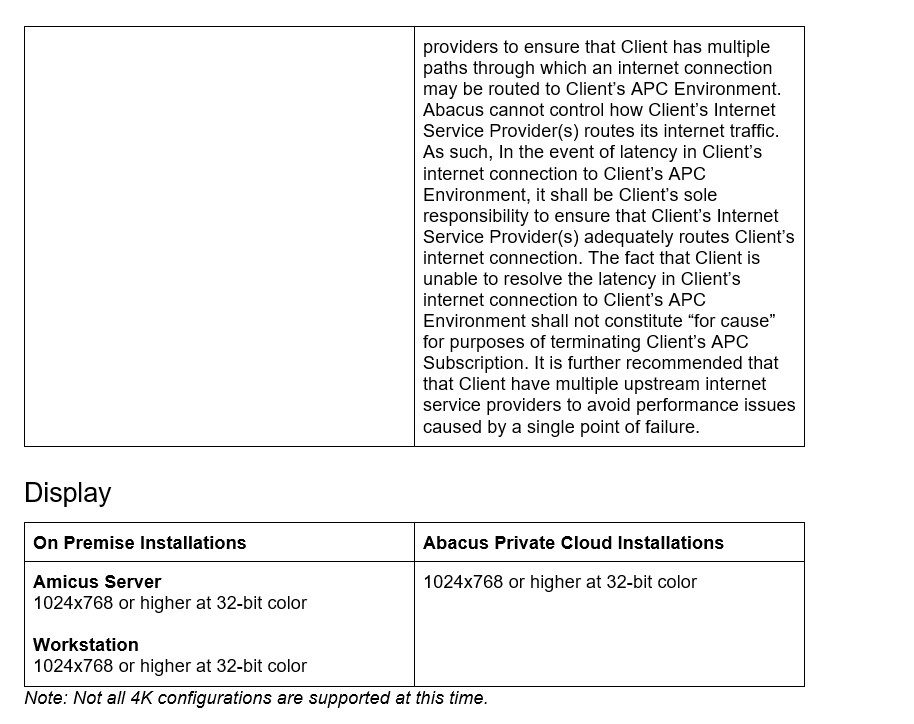 Amicus V20 Hardware and Software Guide AbacusNextClient Services
