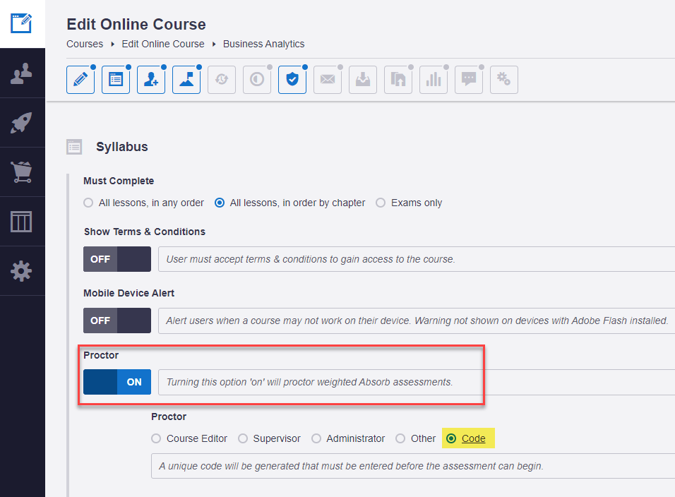 Course Proctor Absorb Help Center
