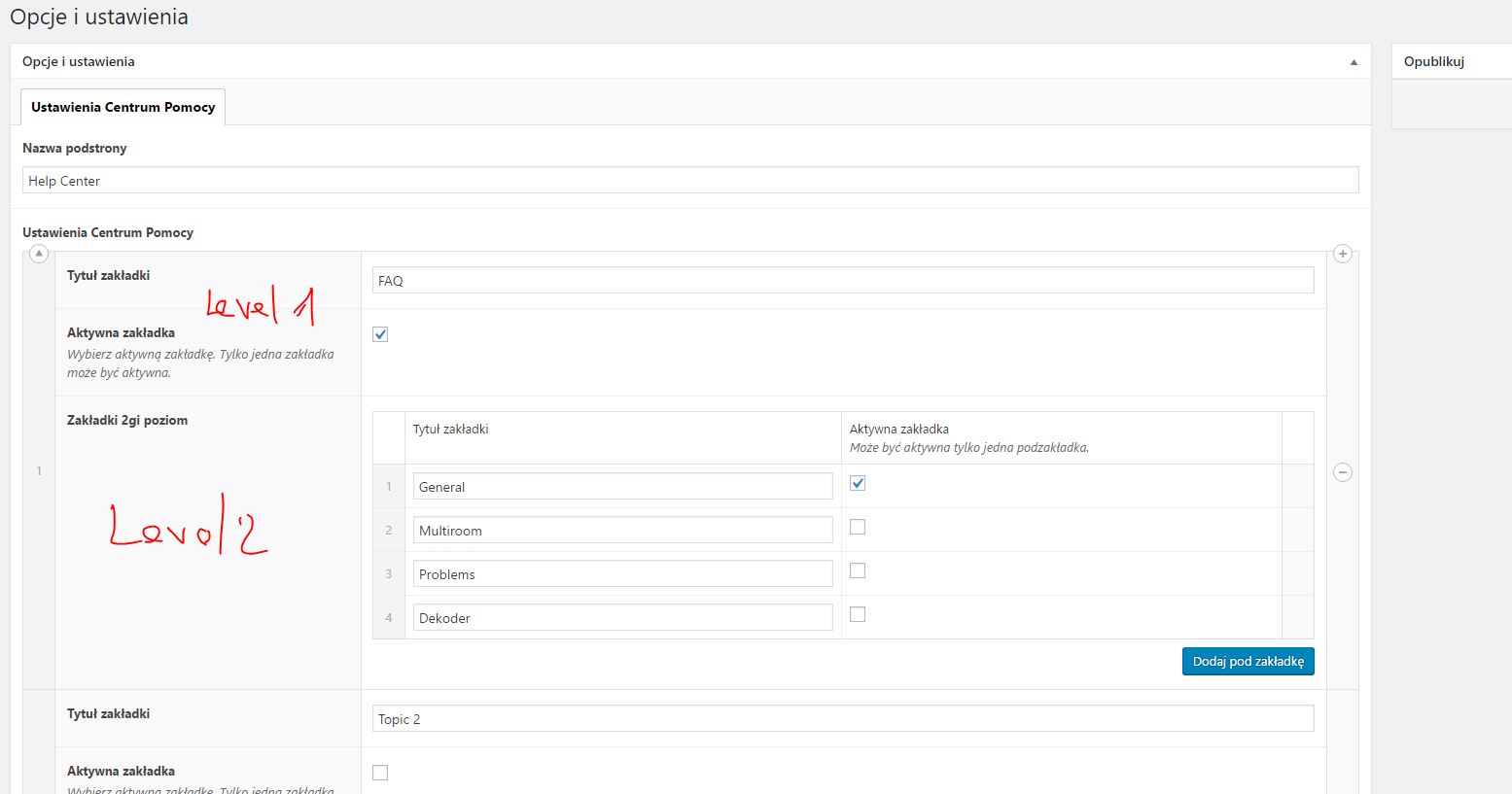 Nested repeater, options page tags and terms. ACF Support
