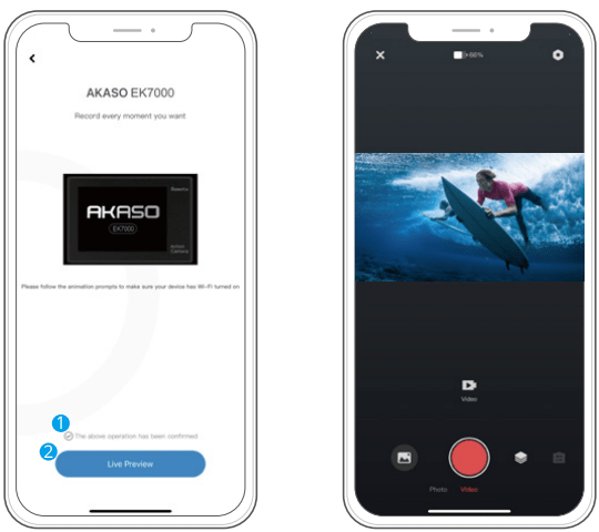 How to connect the EK7000 Wi-Fi to the AKASO GO App? – AKASO Support