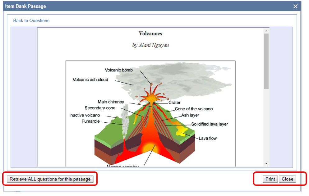 Create an Assessment from Item Bank Questions Help Categories