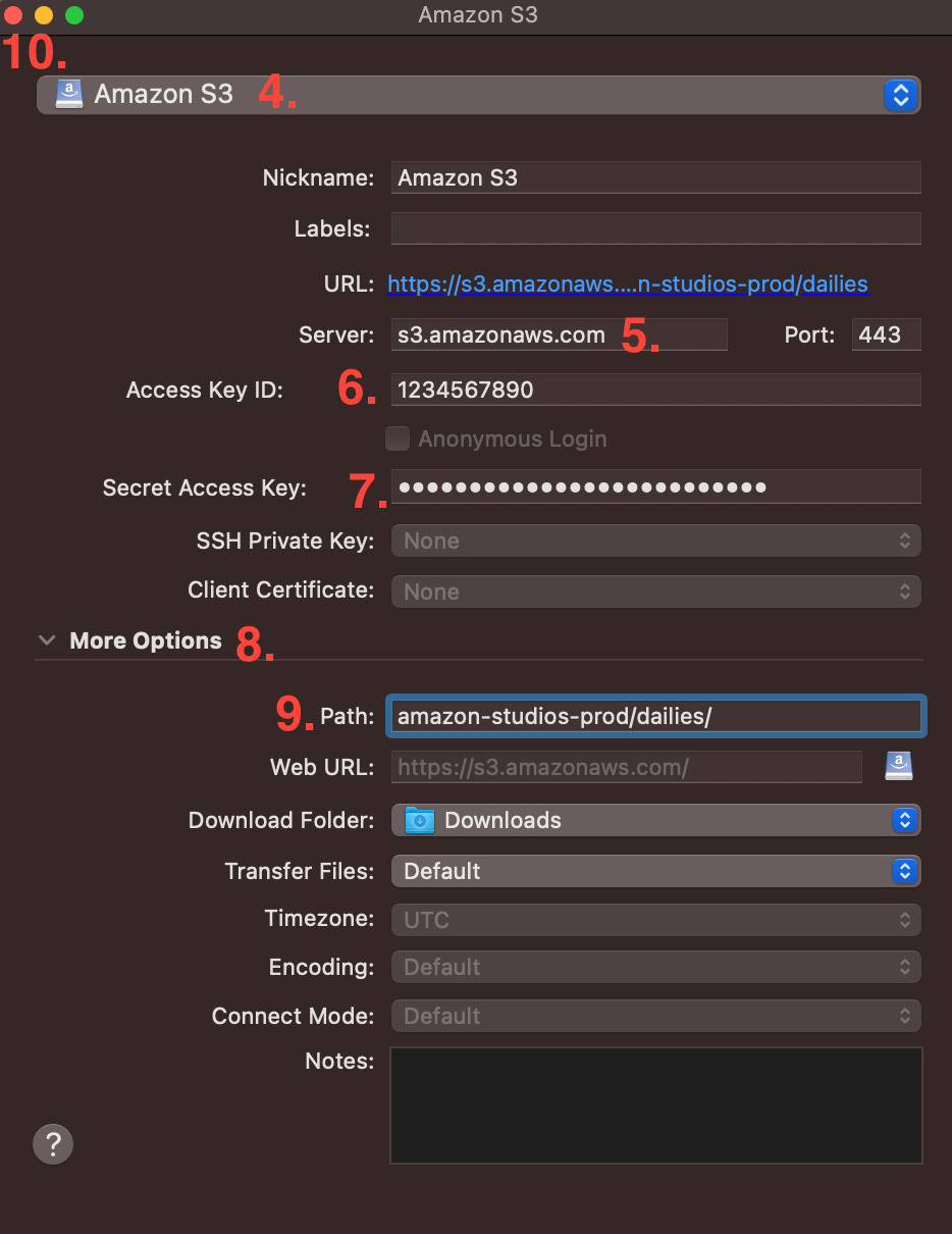How to Configure CyberDuck to Access an AWS S3 Bucket Amazon Studios
