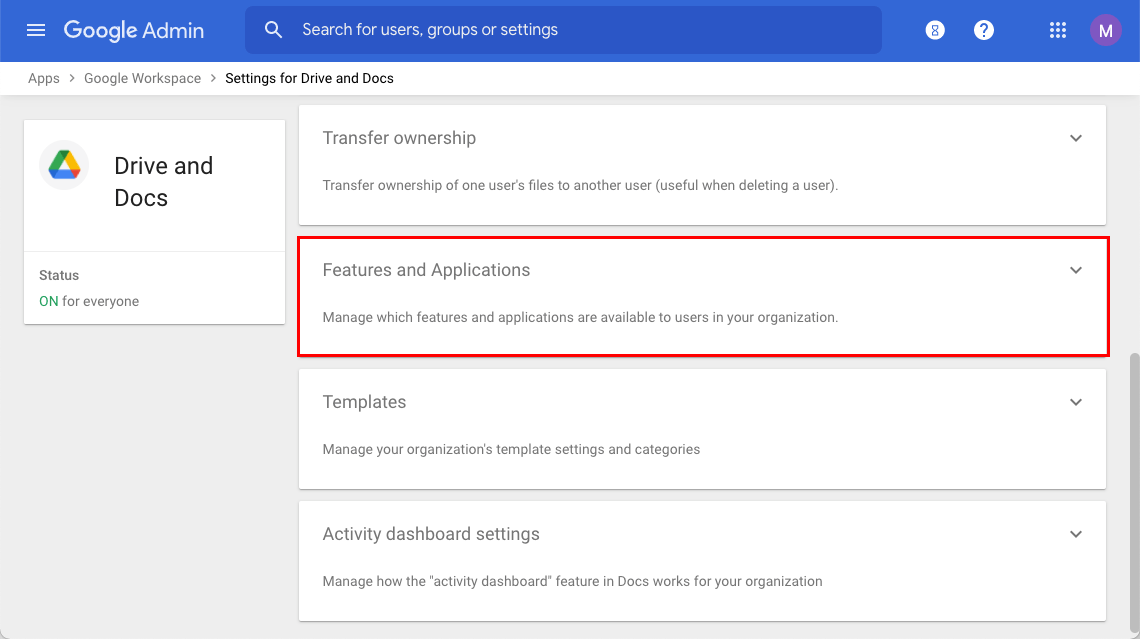Enable Google Workspace APIs in your domain AODocs Knowledge Base