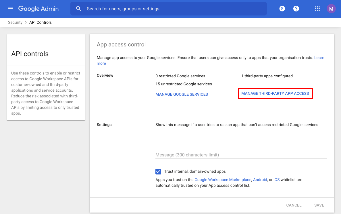 Authorize thirdparty apps on your Google domain AODocs Knowledge Base