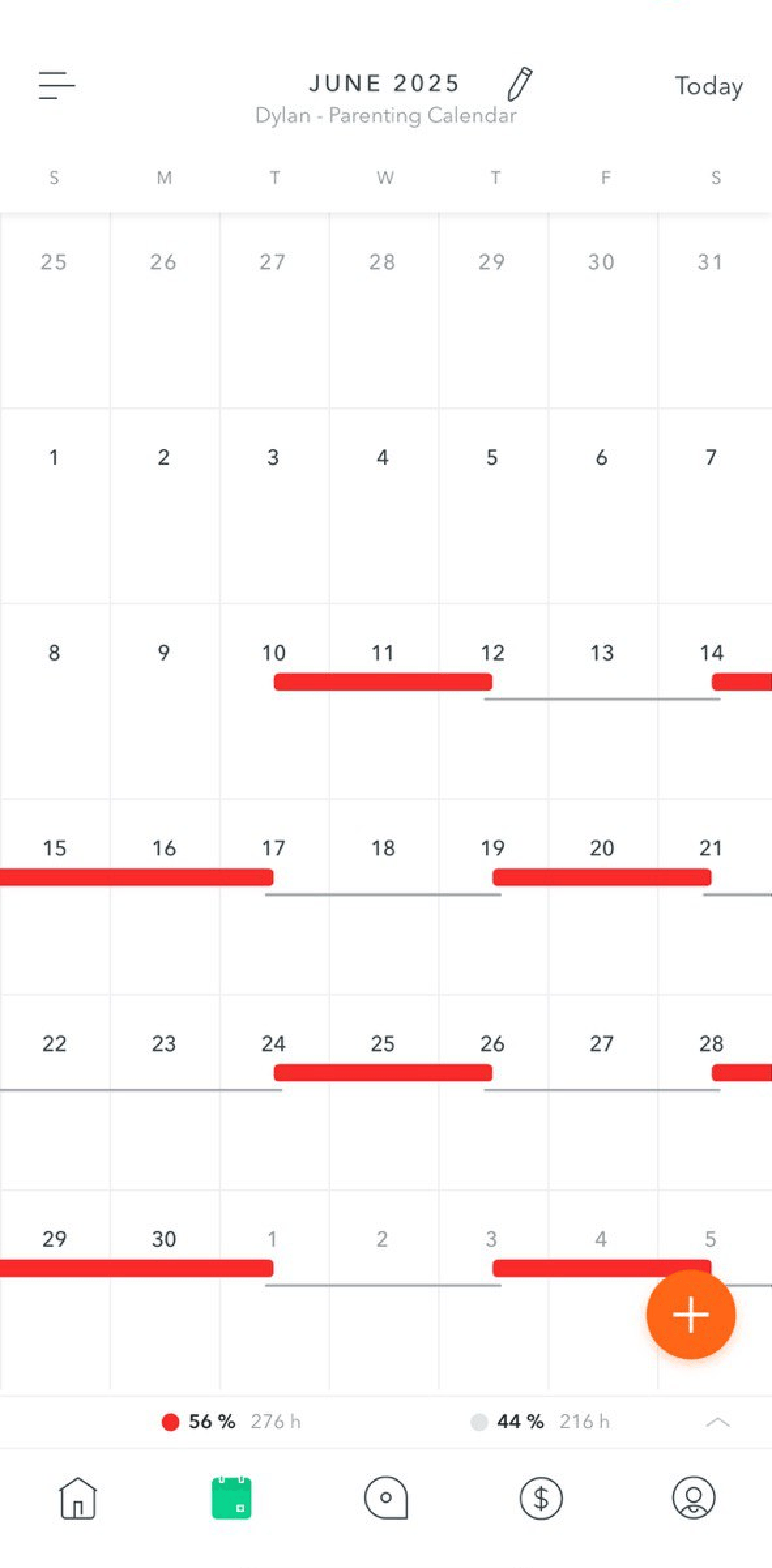 How do I share a parenting schedule AppClose