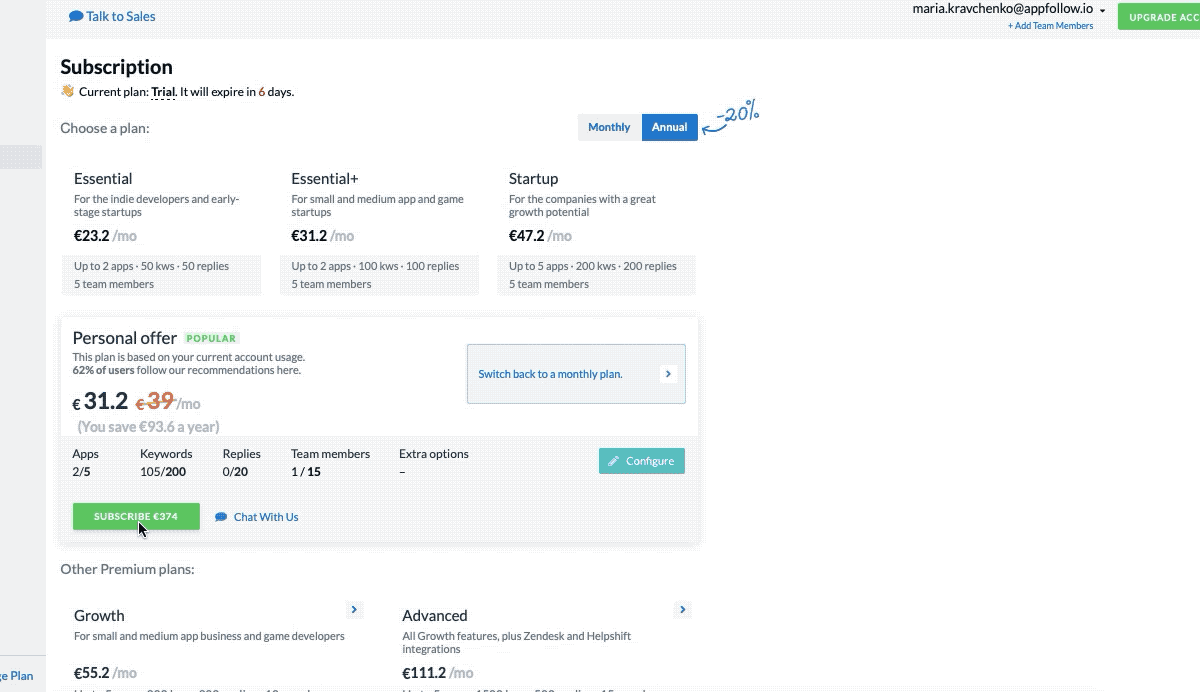 Subscription Taxes and VAT AppFollow