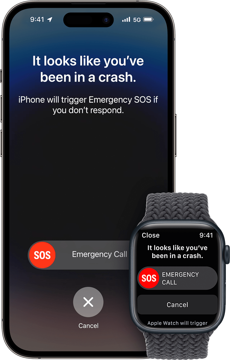 Use Crash Detection on iPhone or Apple Watch to call for help in an