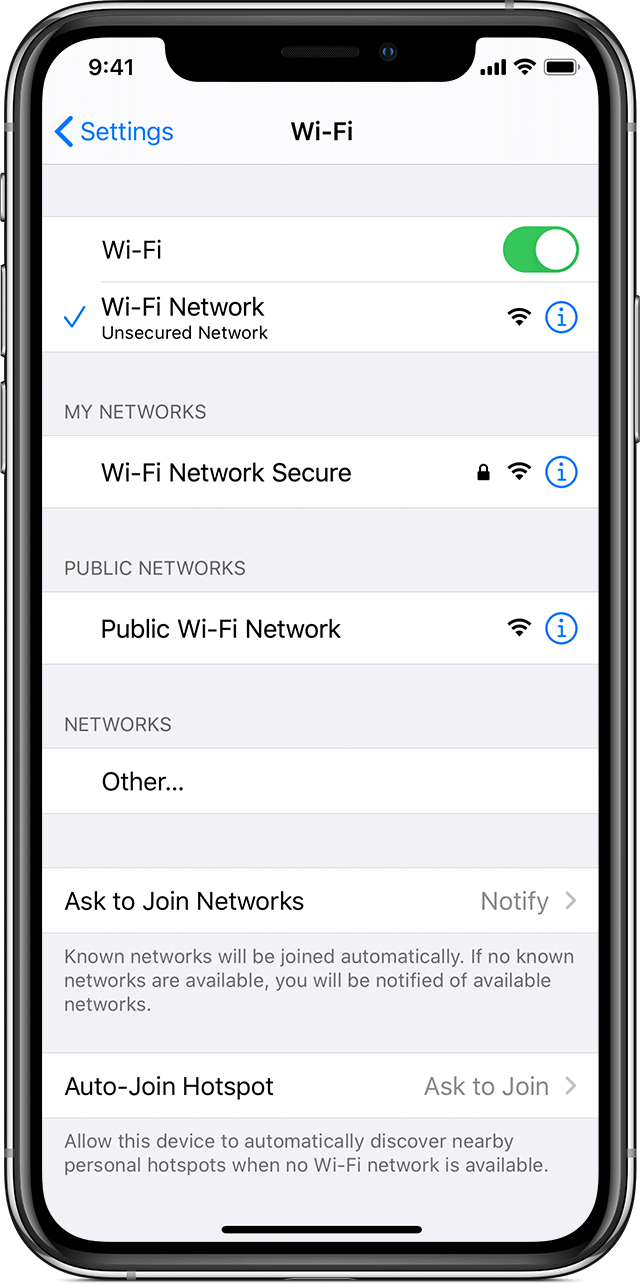 Connect to WiFi on your iPhone, iPad or iPod touch Apple Support