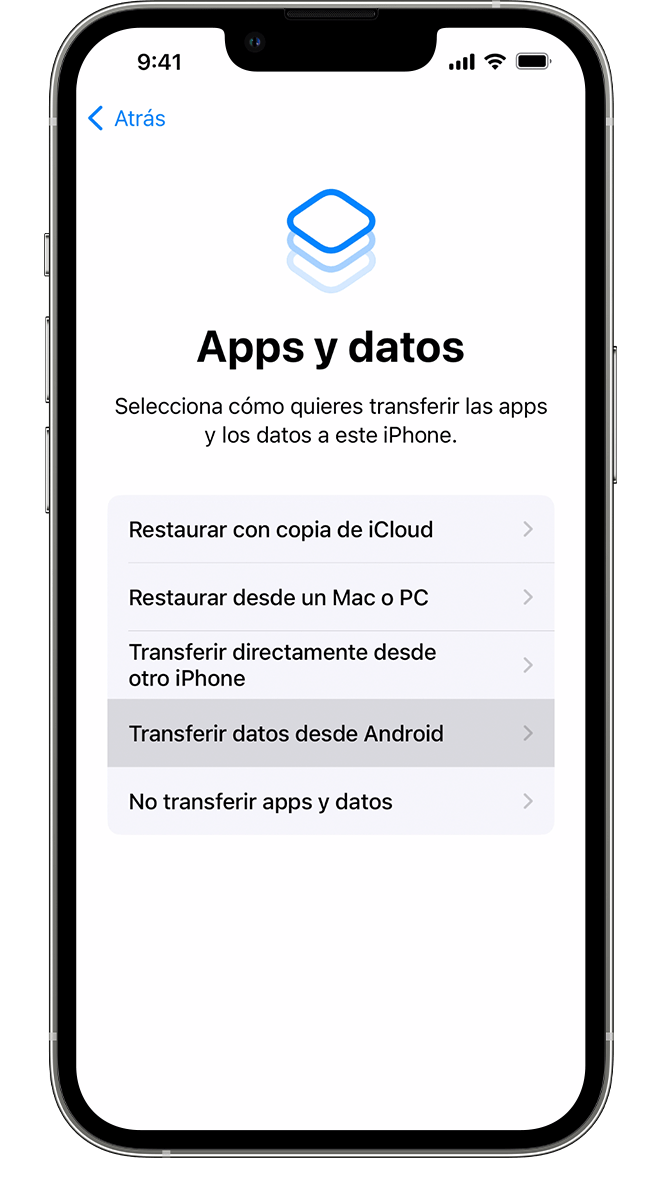 Pasar de Android a iPhone, iPad o iPod touch Soporte técnico de Apple