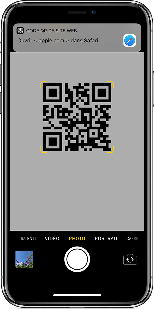 Scanner un code QR avec votre iPhone, iPad ou iPod touch Assistance Apple