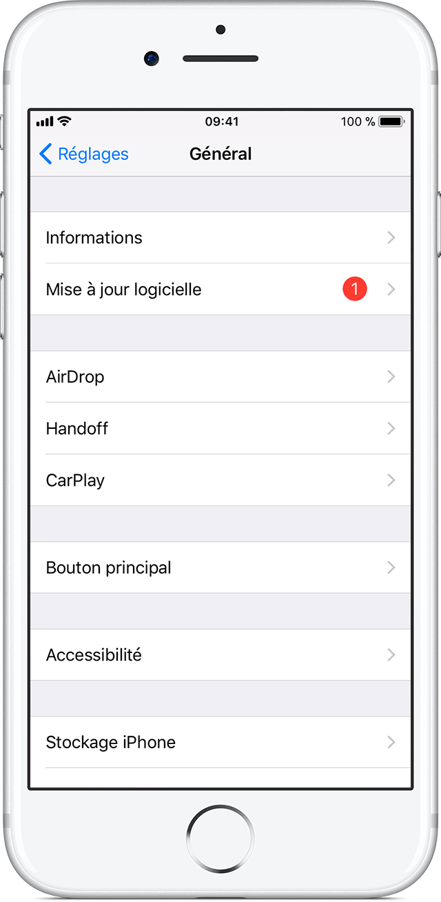 Mise à jour de votre iPhone, iPad ou iPod touch Assistance Apple