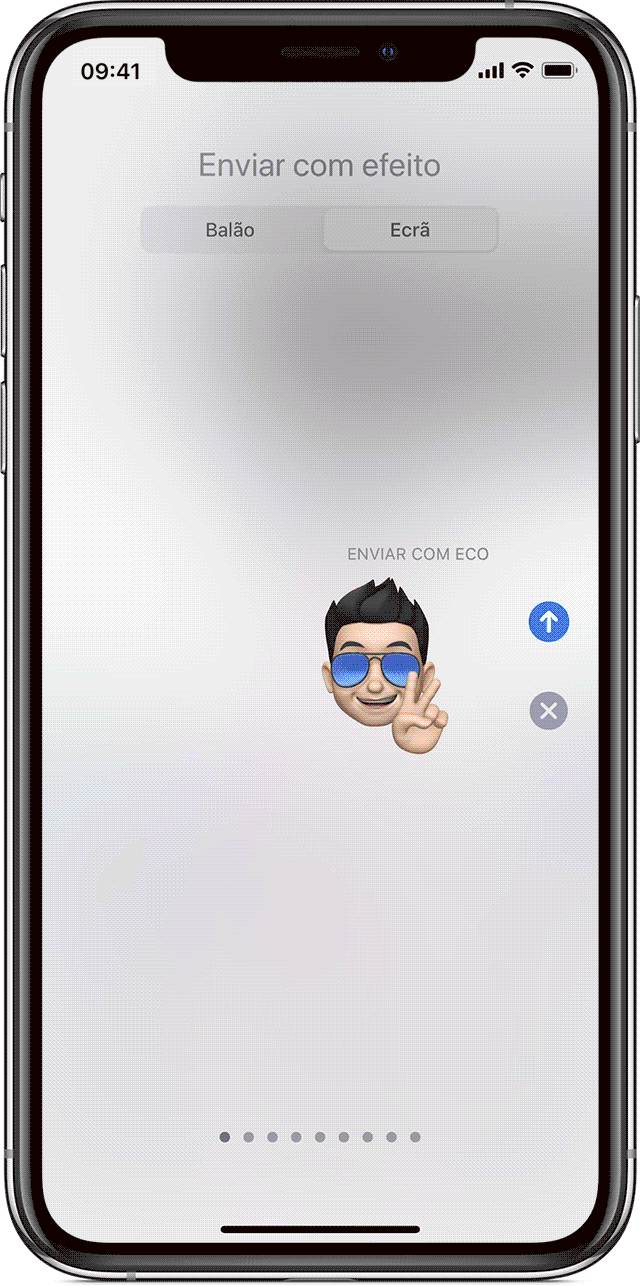 Utilizar efeitos de mensagem com o iMessage no iPhone