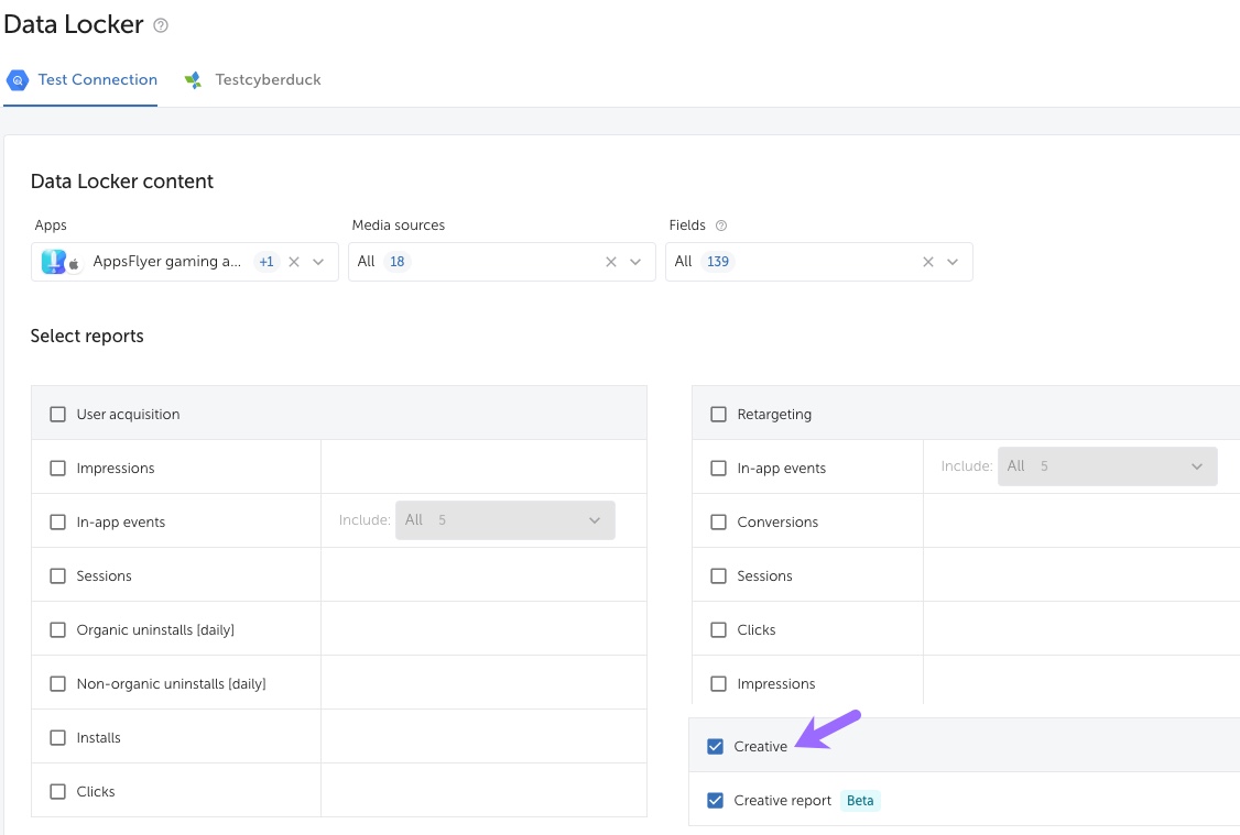 素材优化的ETL数据上报 AppsFlyer Support