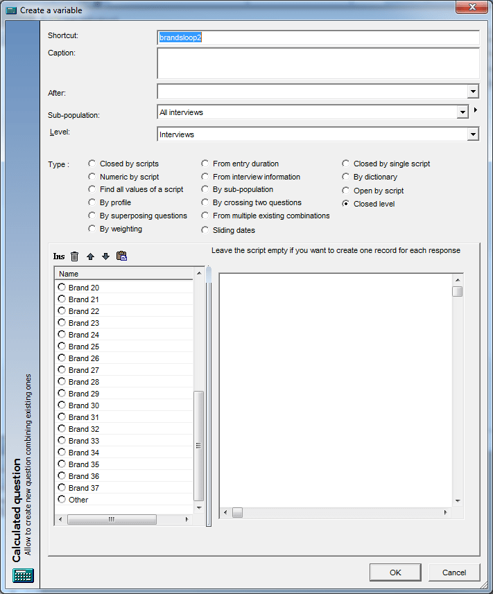Create Loops & Multiples by Script Askia Help Centre Automating insight