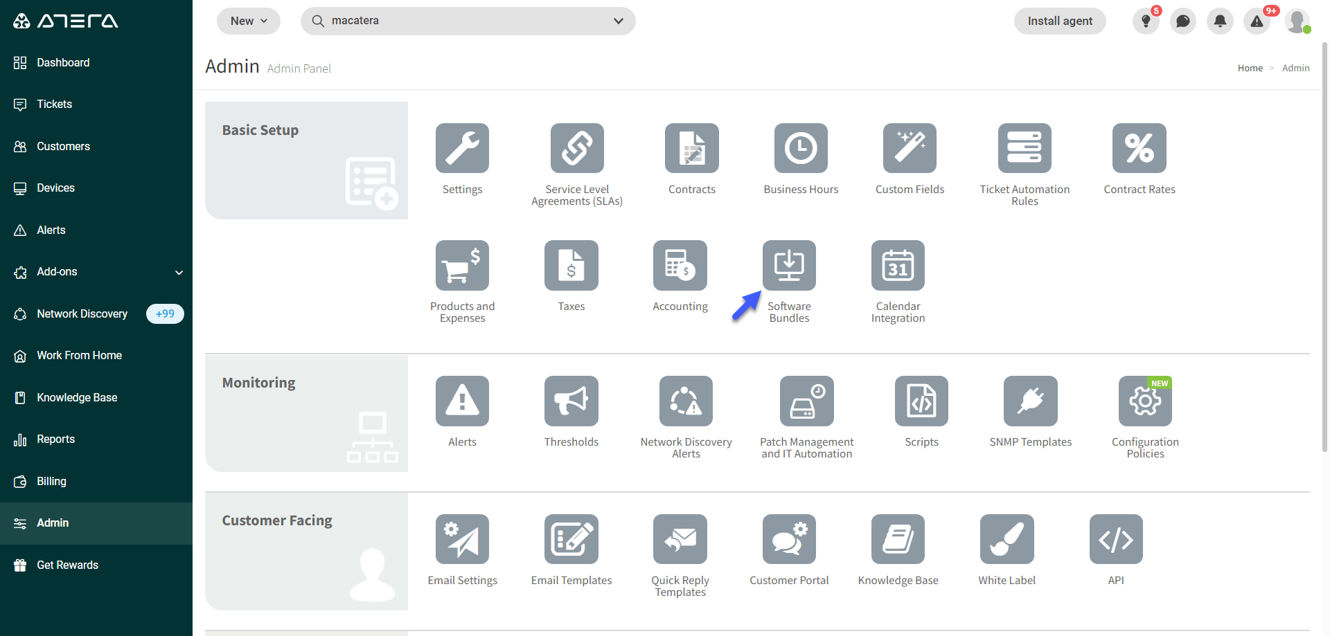 Create and install software bundles Atera Support