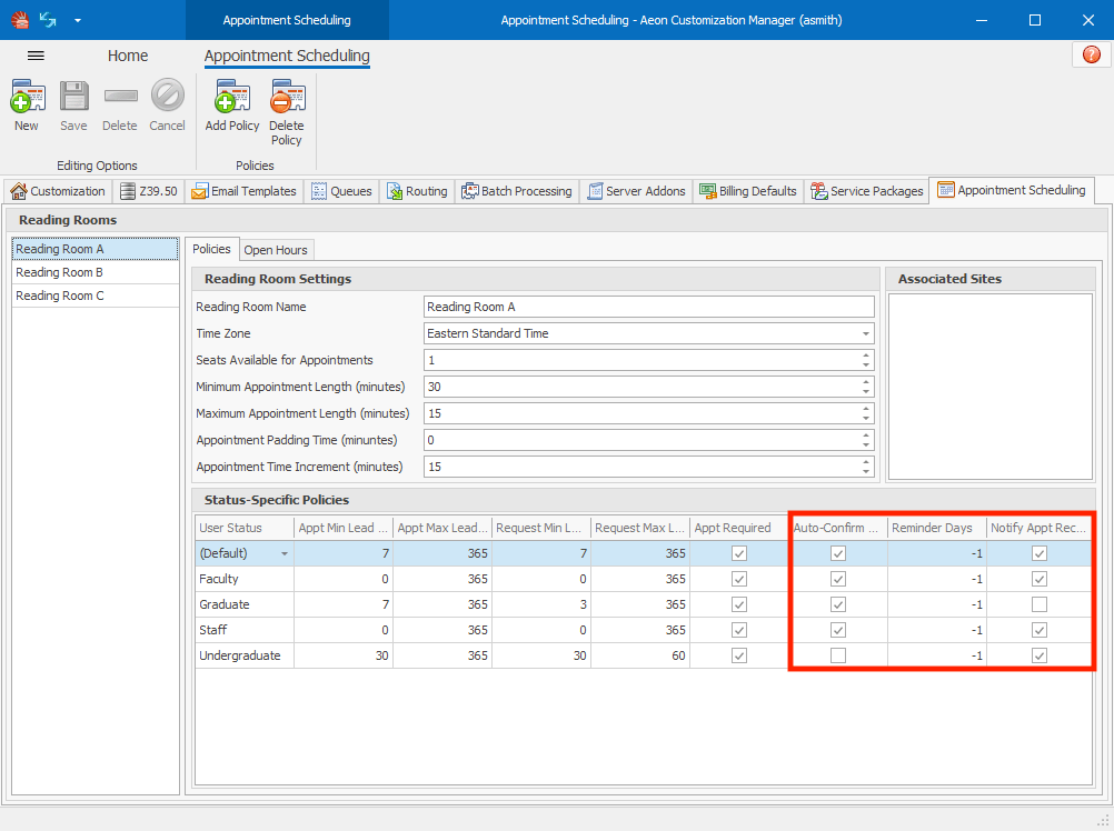 Appointment Confirmation and Notification Settings Atlas Systems