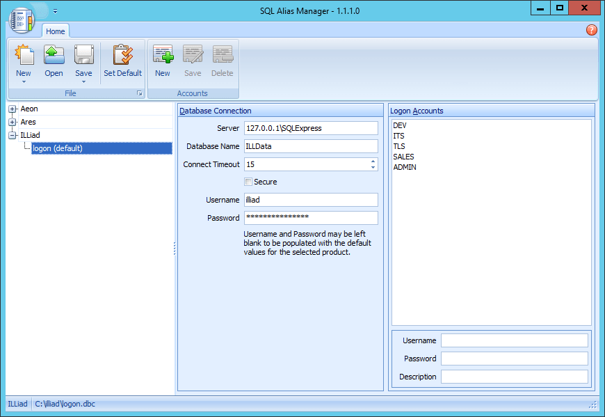 Creating a SQL Alias Manager Profile Atlas Systems