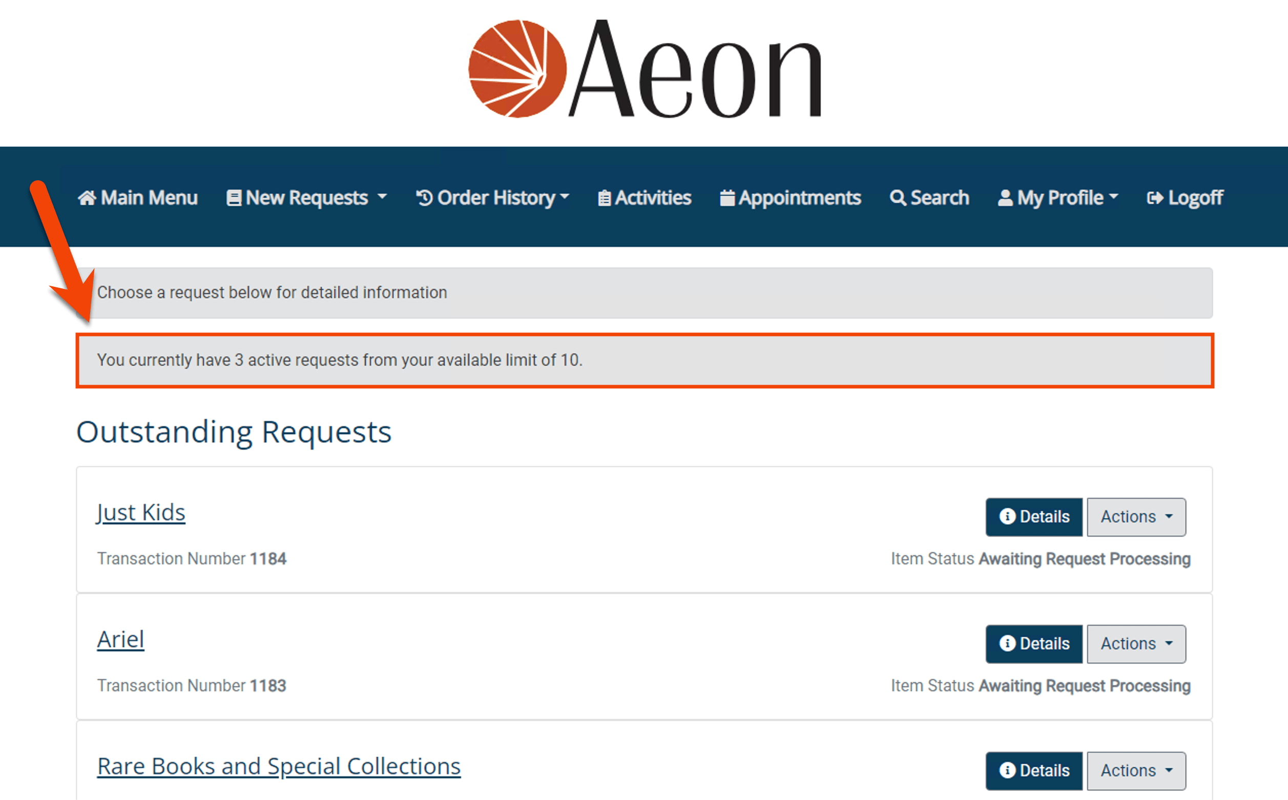 Configuring User Request Limits Atlas Systems