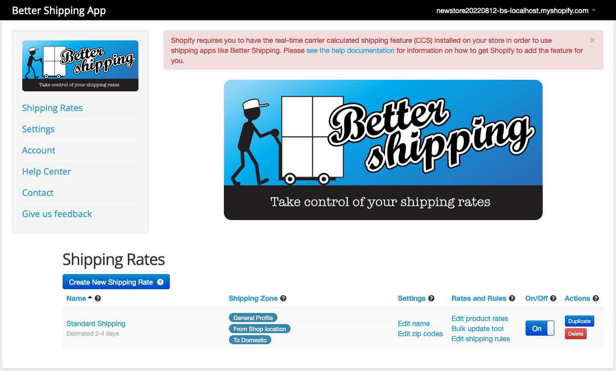 Test Mode How to Test Your Shipping Rates Better Shipping Help Center