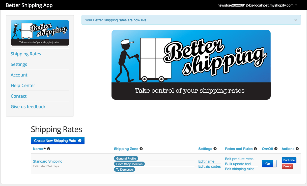 Live Mode How To Enable Better Shipping Rates at Checkout Better