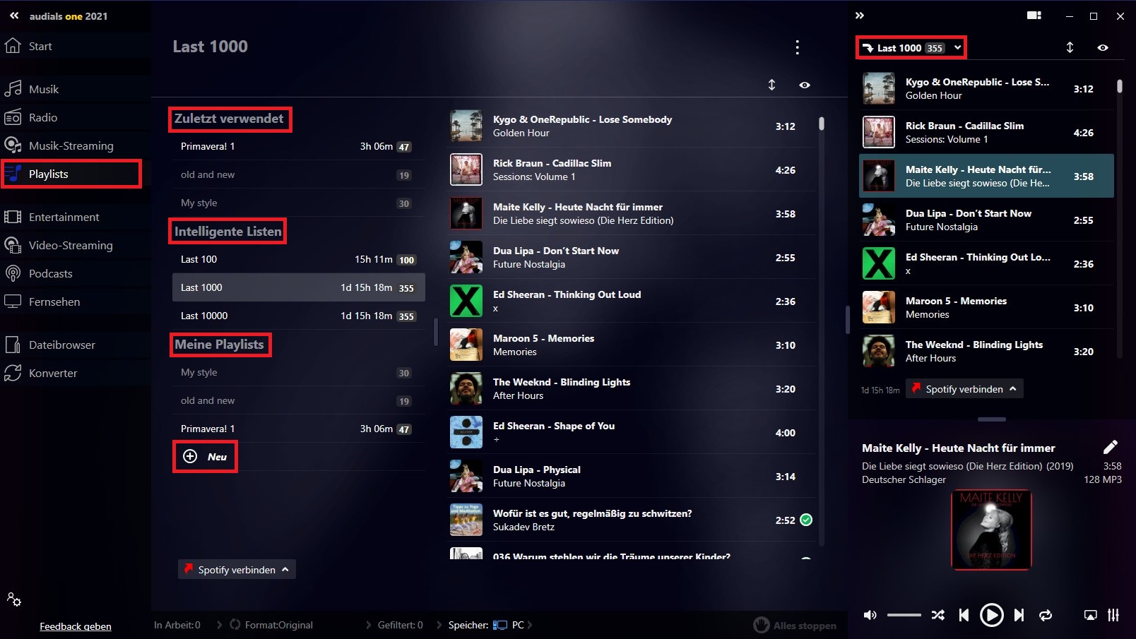 Playlists Audials Support
