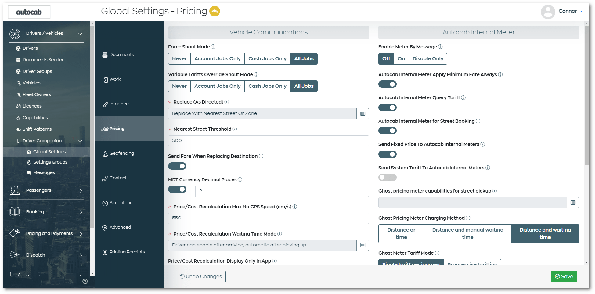 Overview of Pricing Screen 365 Management Autocab Help