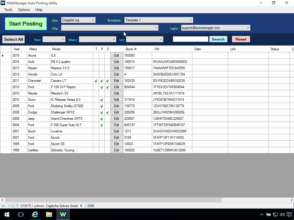 Craigslist Logins & Cities AutoManager