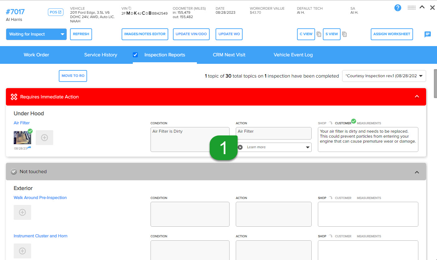 NAPA TRACS Enterprise 2Way Integration AutoVitals