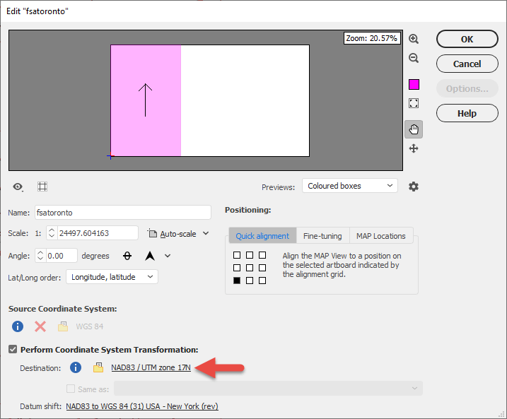 Transform a Coordinate System Using the MAP View Editor Avenza Systems