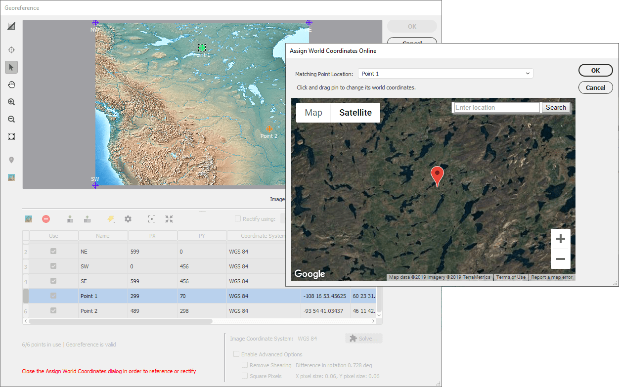 Using Georeference Avenza Systems