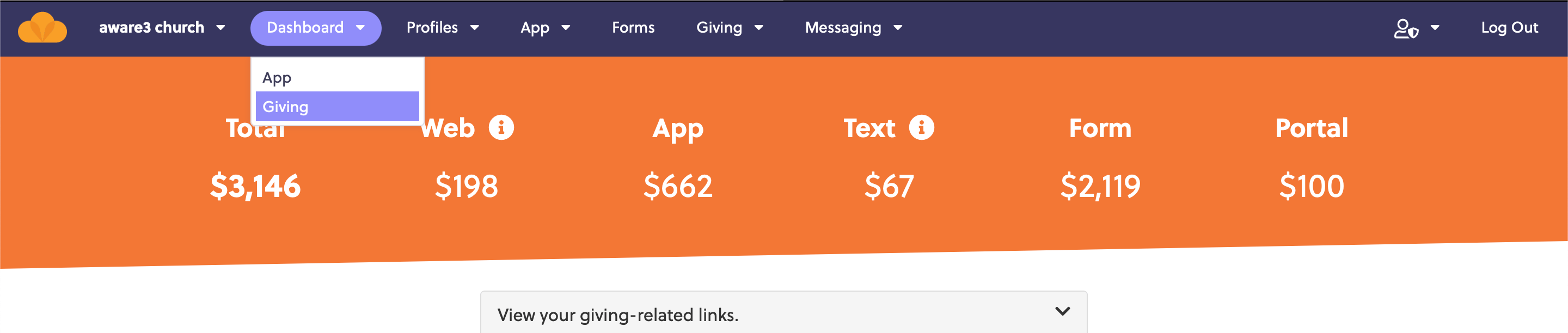 Giving Dashboard Summary Aware3