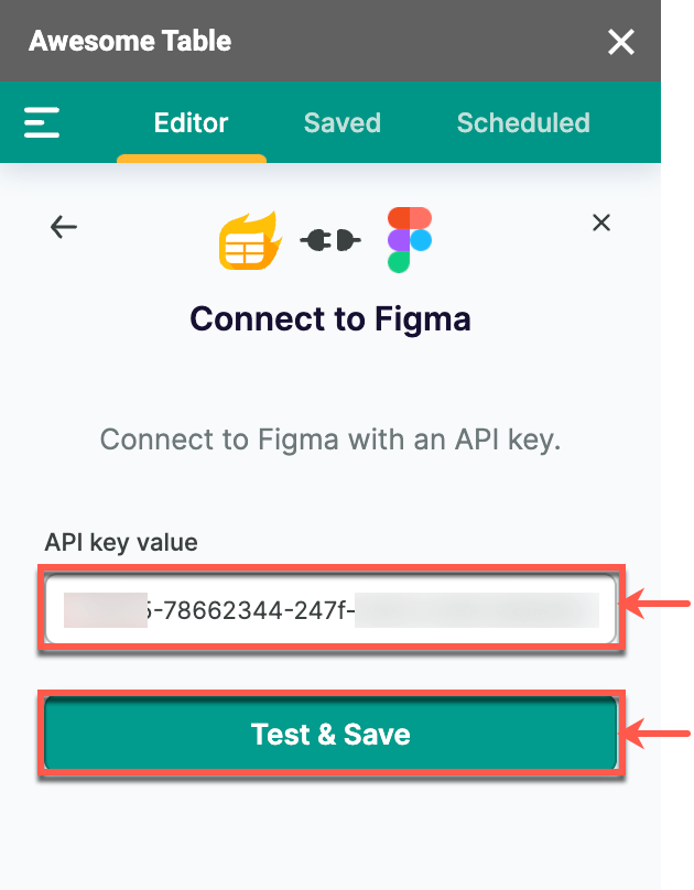 Log in the Figma Connector with an API key Documentation — Awesome