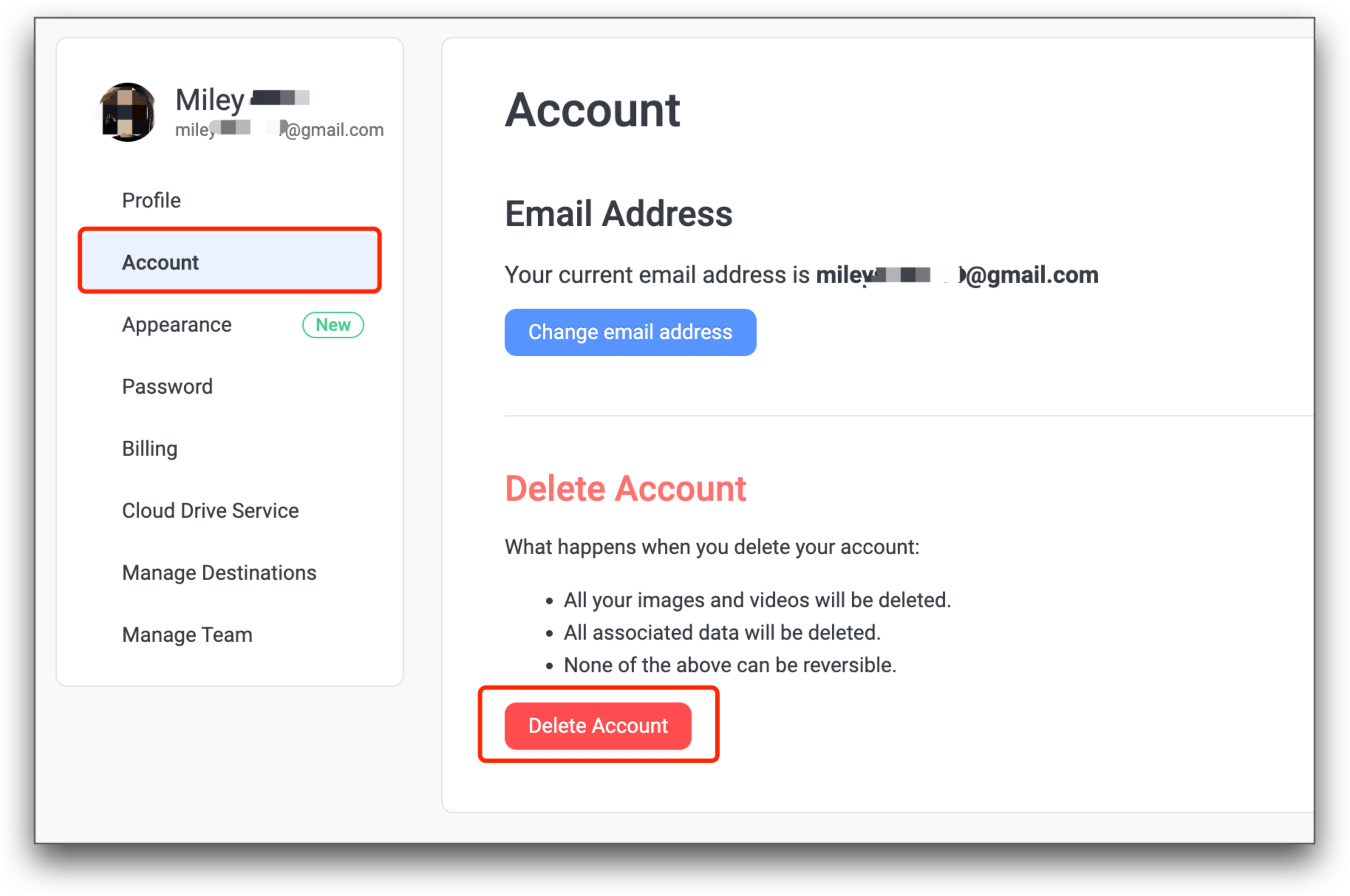 How to delete your account and erase all data Awesome Screenshot Help Center