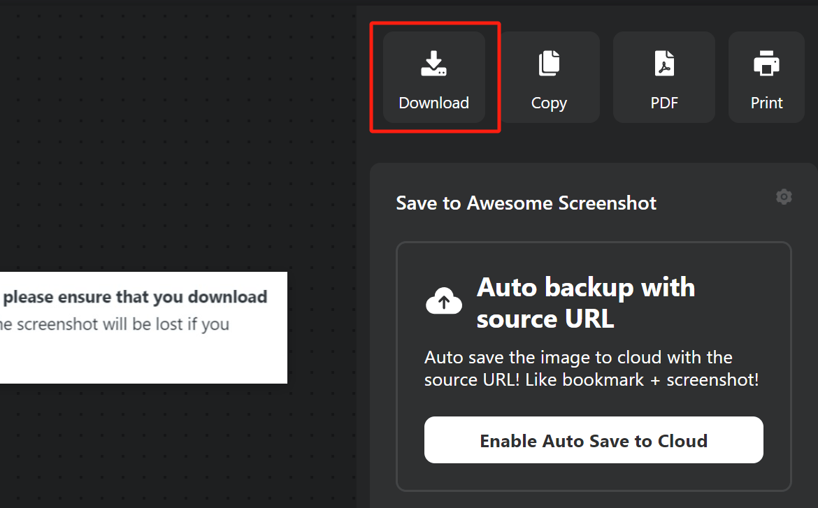 Where are my screenshots stored when using the AwesomeScreenshot