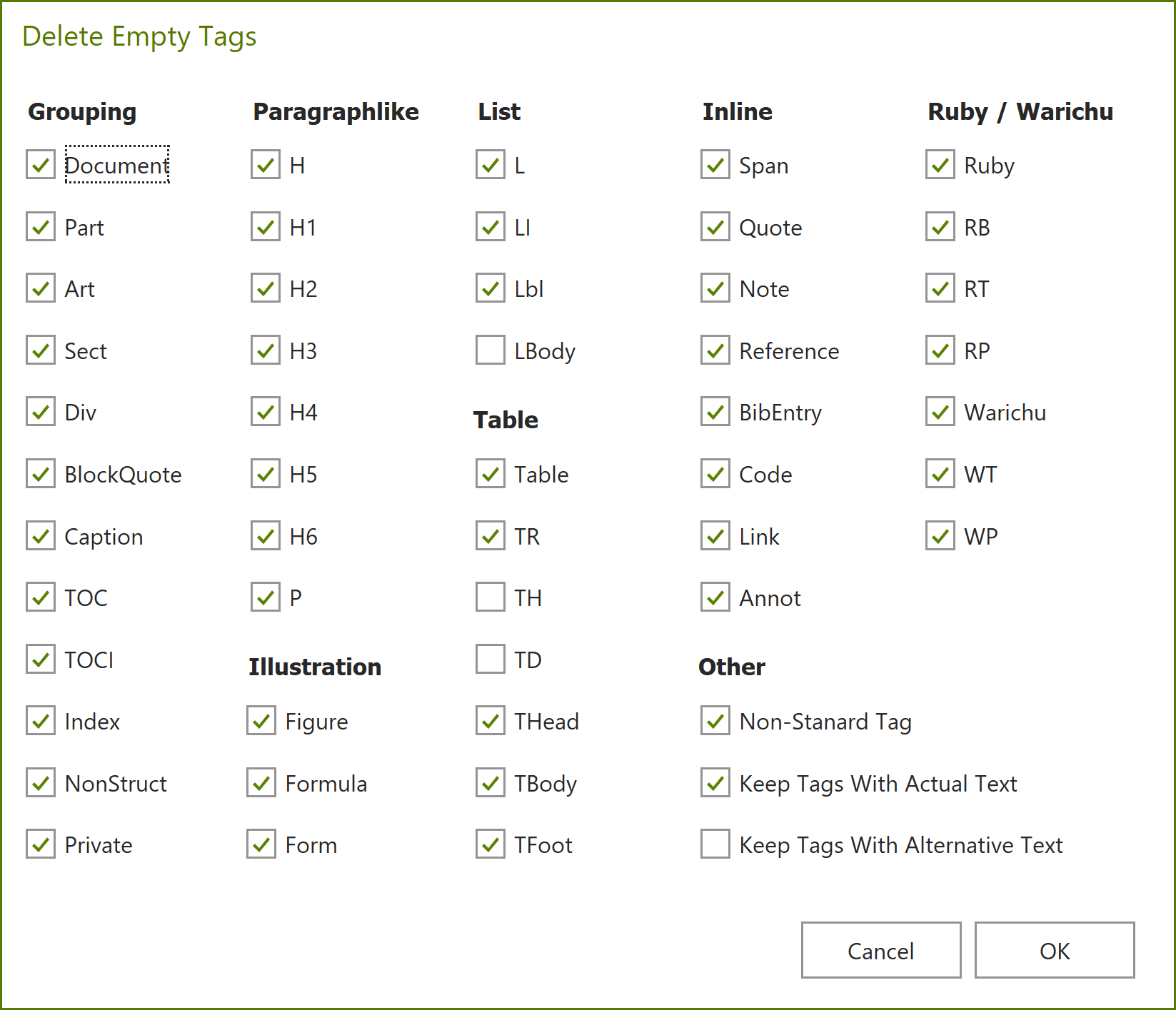 Delete Empty Tags axes4