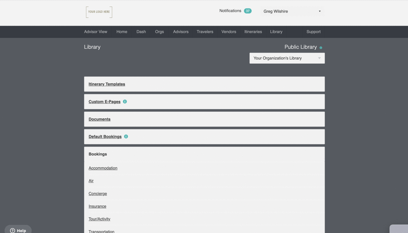 Create a self booking link for Project Expedition AXUS Travel App