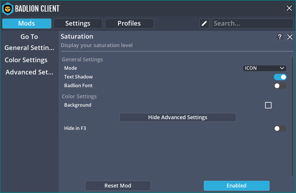Saturation Mod Badlion Support Help Center for All Your Questions