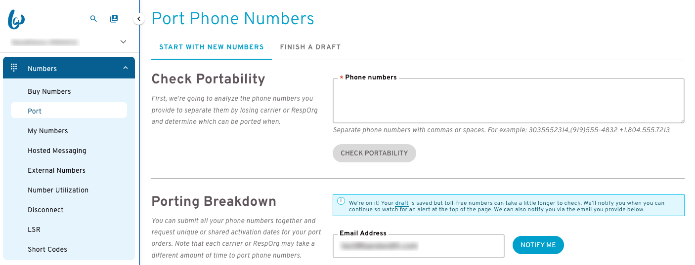 How do I port phone numbers? – Bandwidth Support Center