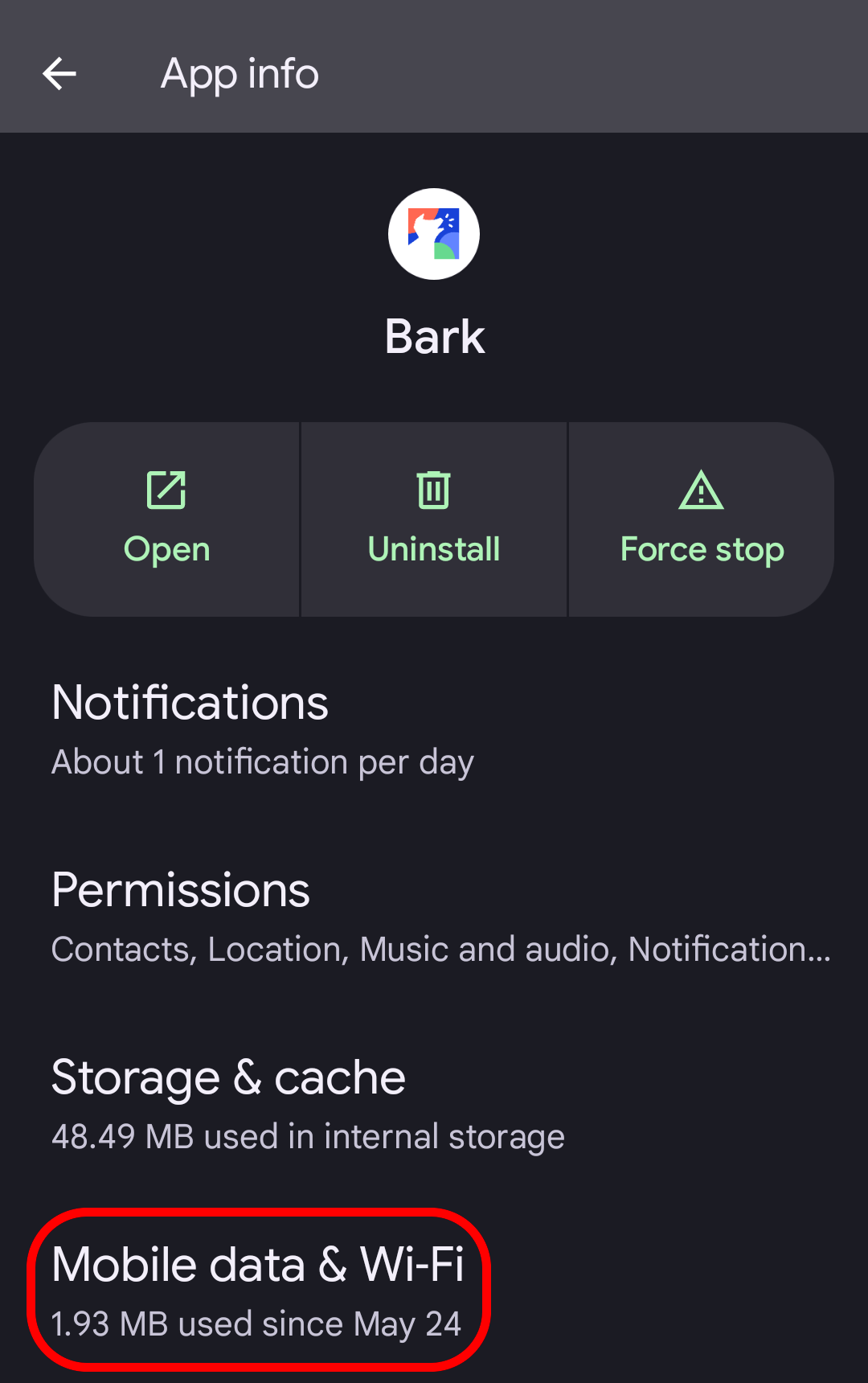 Location alerts and tracking Bark