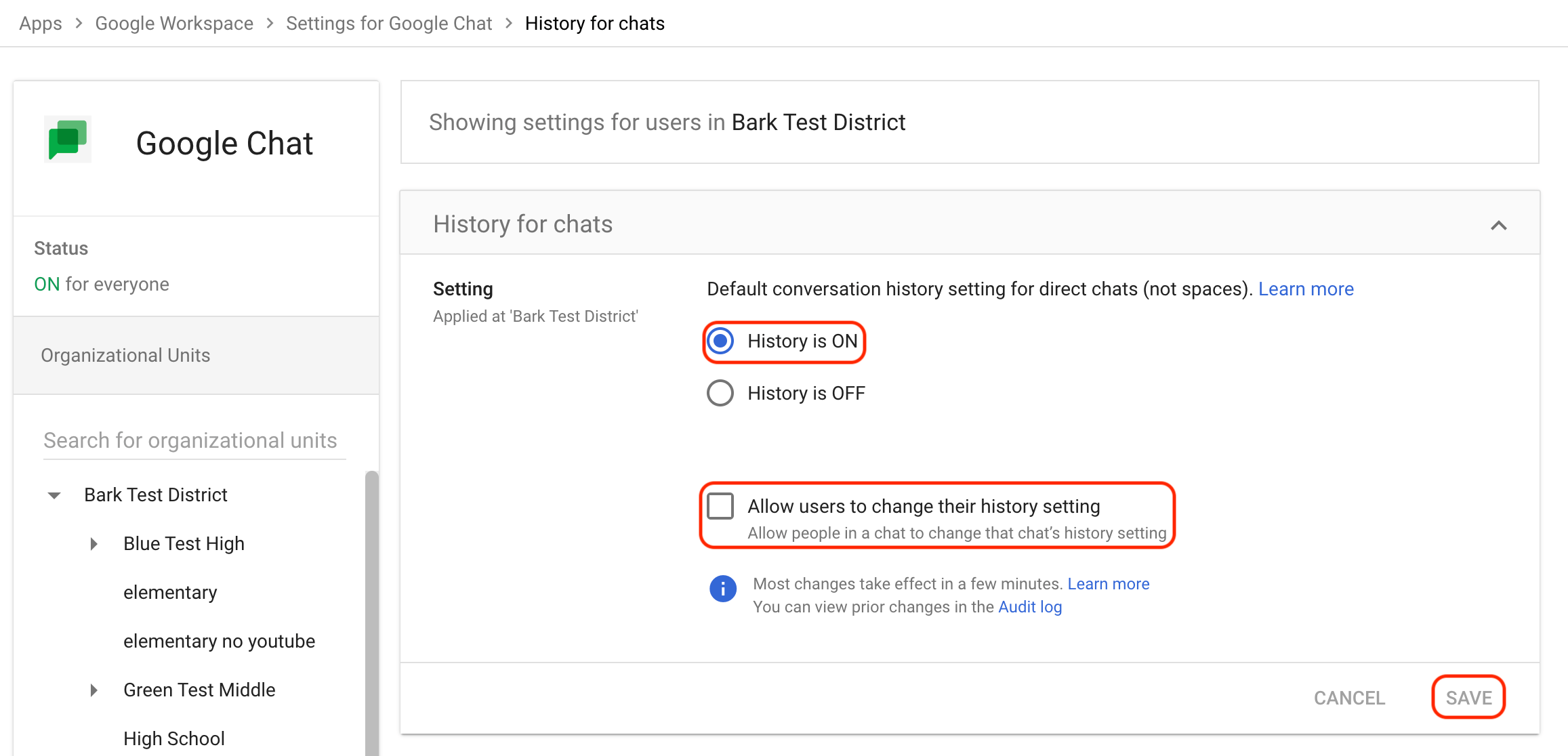 Google Chat Monitoring Bark