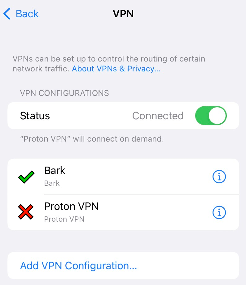 iOS device not detected over WiFi Bark