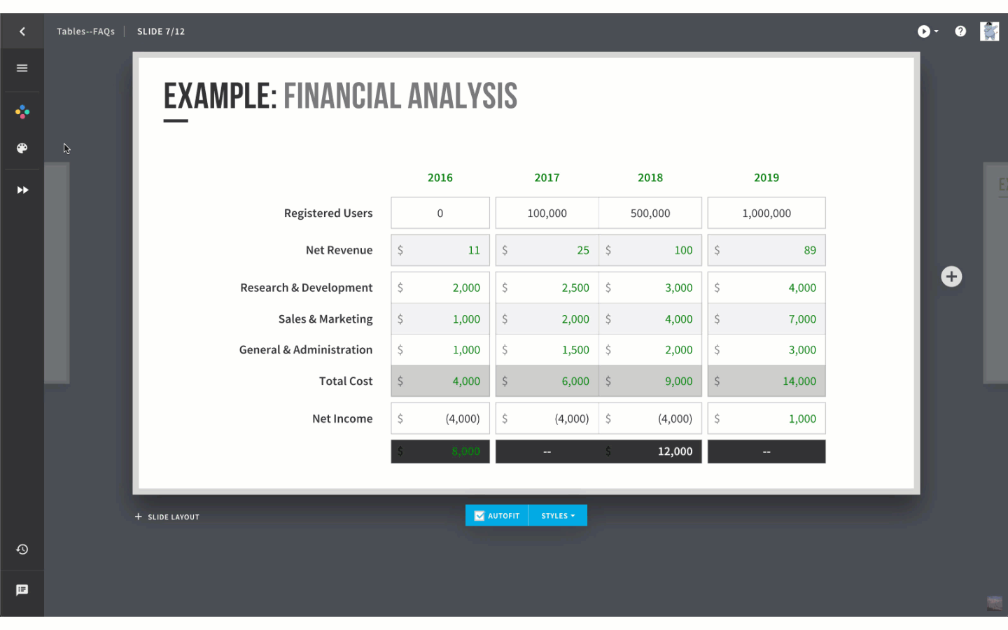 Table How do I change the color of my table? Beautiful.ai