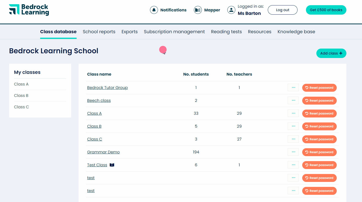 Voiding a test Bedrock Learning Support Hub
