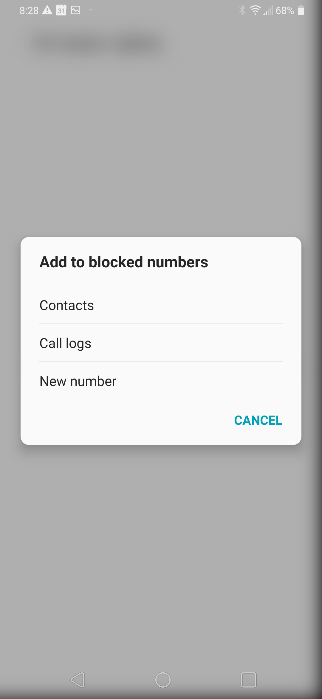 How to set up call blocking (call rejections) on my LG smartphone