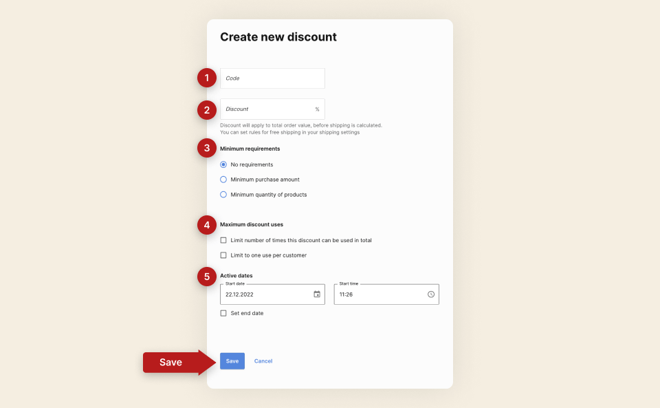 How to create discount codes BeMakers