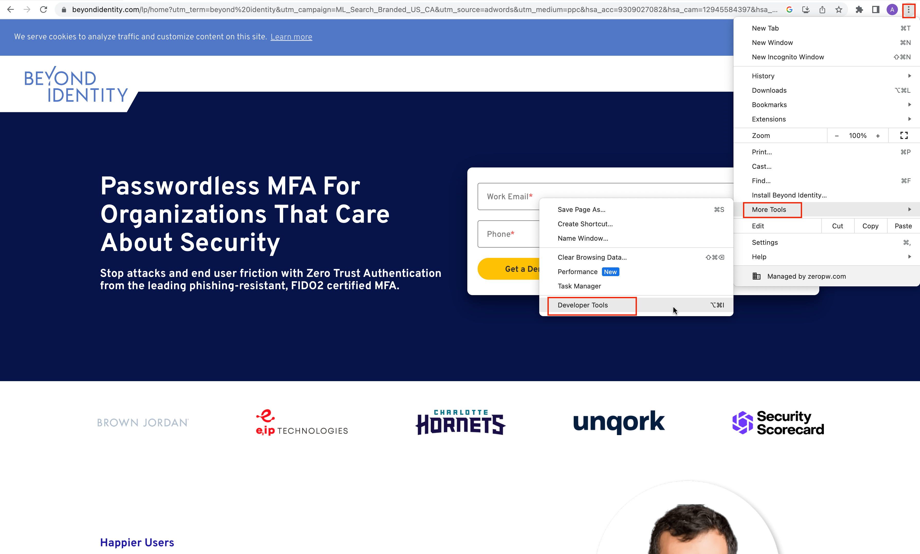 How to create a HAR file in Chrome Beyond Identity